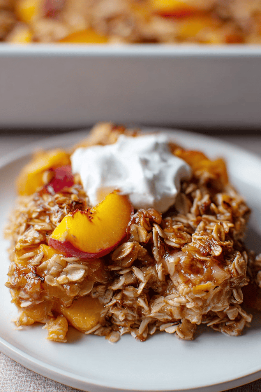 Peach-Packed Baked Oatmeal Delight