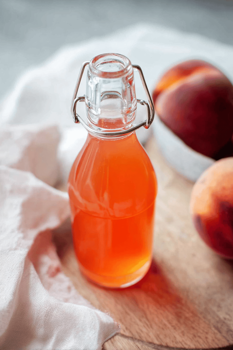 Peach Syrup for Cocktails and Sweet Treats