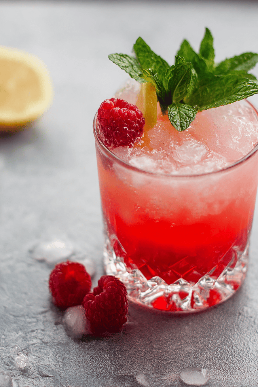 Raspberry Bourbon Summer Smash