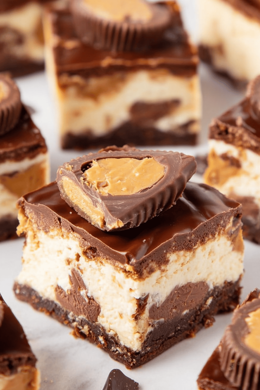 Reese's Peanut Butter Chocolate Cheesecake Bars