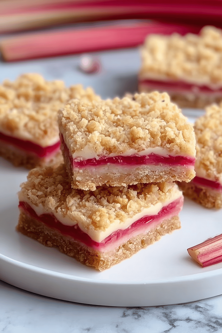 Rhubarb Cream Cheese Dessert Bars