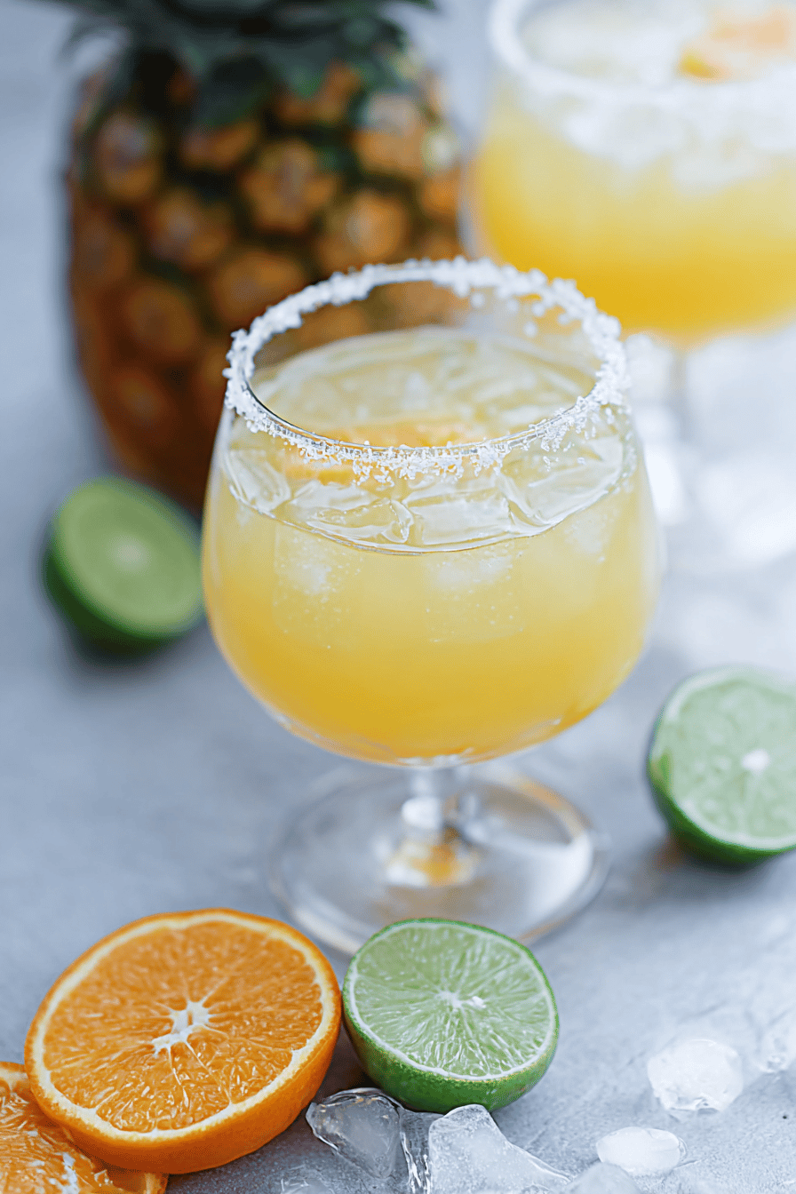 Skinny Pineapple Margarita with 4 Ingredients
