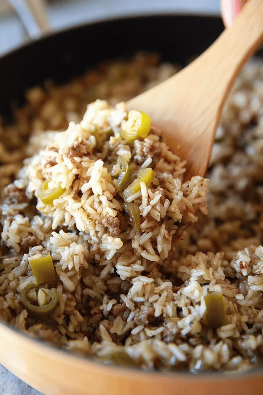 Spicy Dirty Rice for Mardi Gras