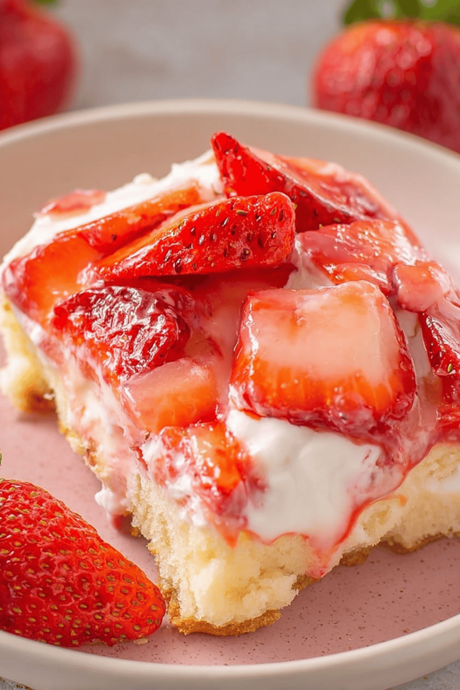 Strawberry Cream Cookie Dessert Bars