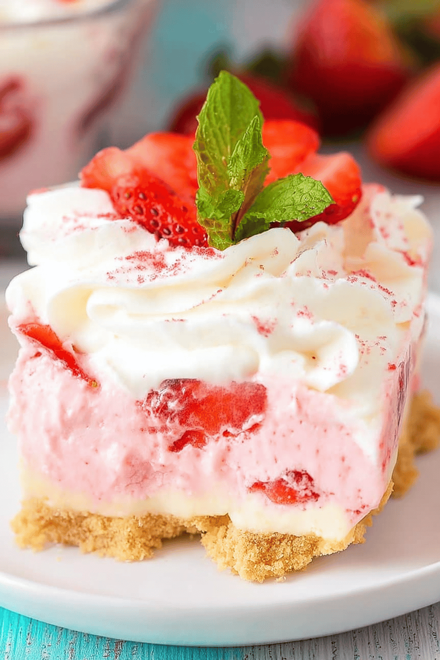 Strawberry Delight No Bake Dessert