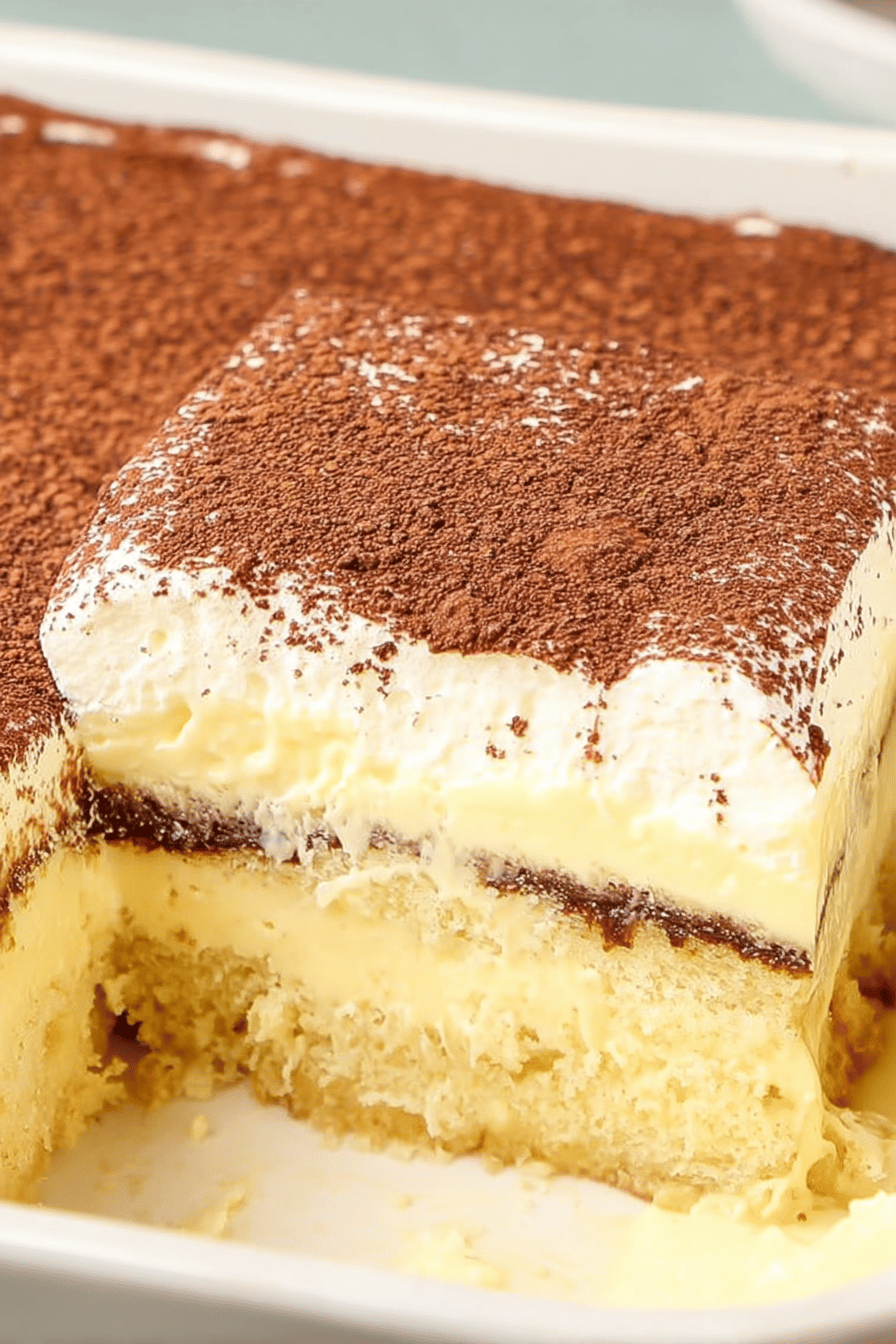 Tiramisu Poke Cake Delight