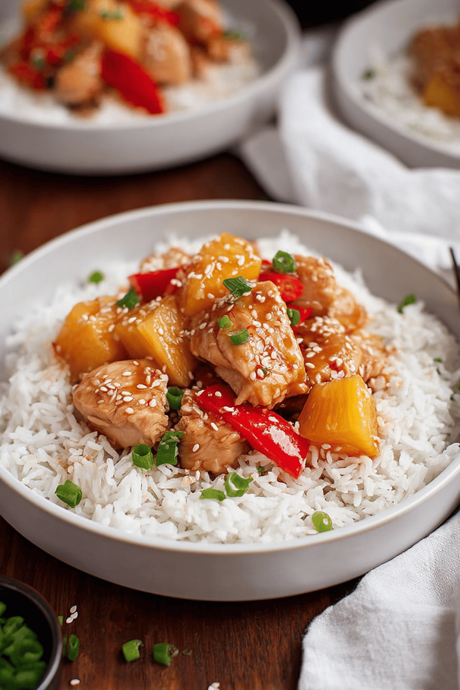 Tropical Slow Cooker Hawaiian Chicken Dinner