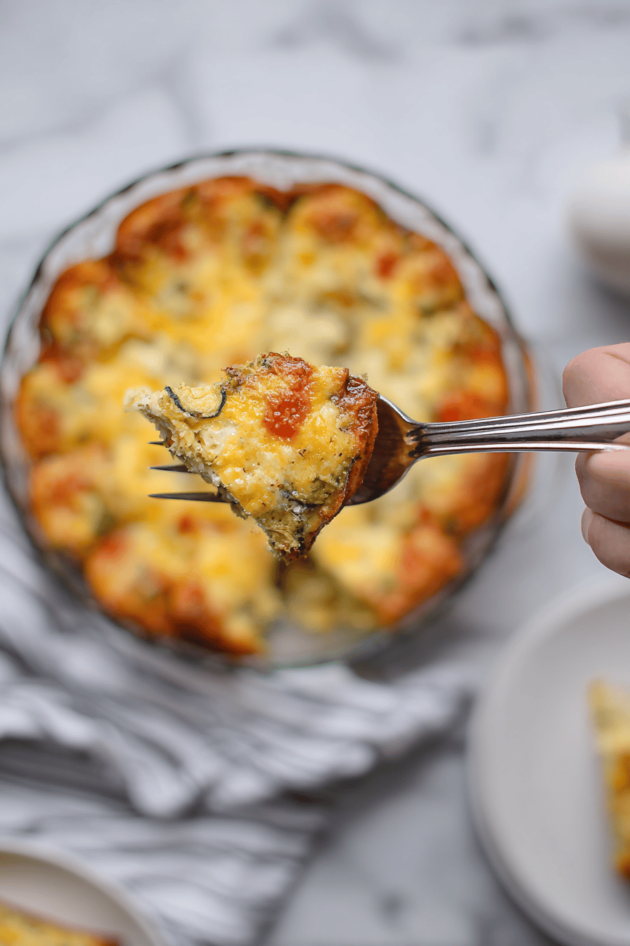 Veggie-Packed Crustless Zucchini Breakfast Bake