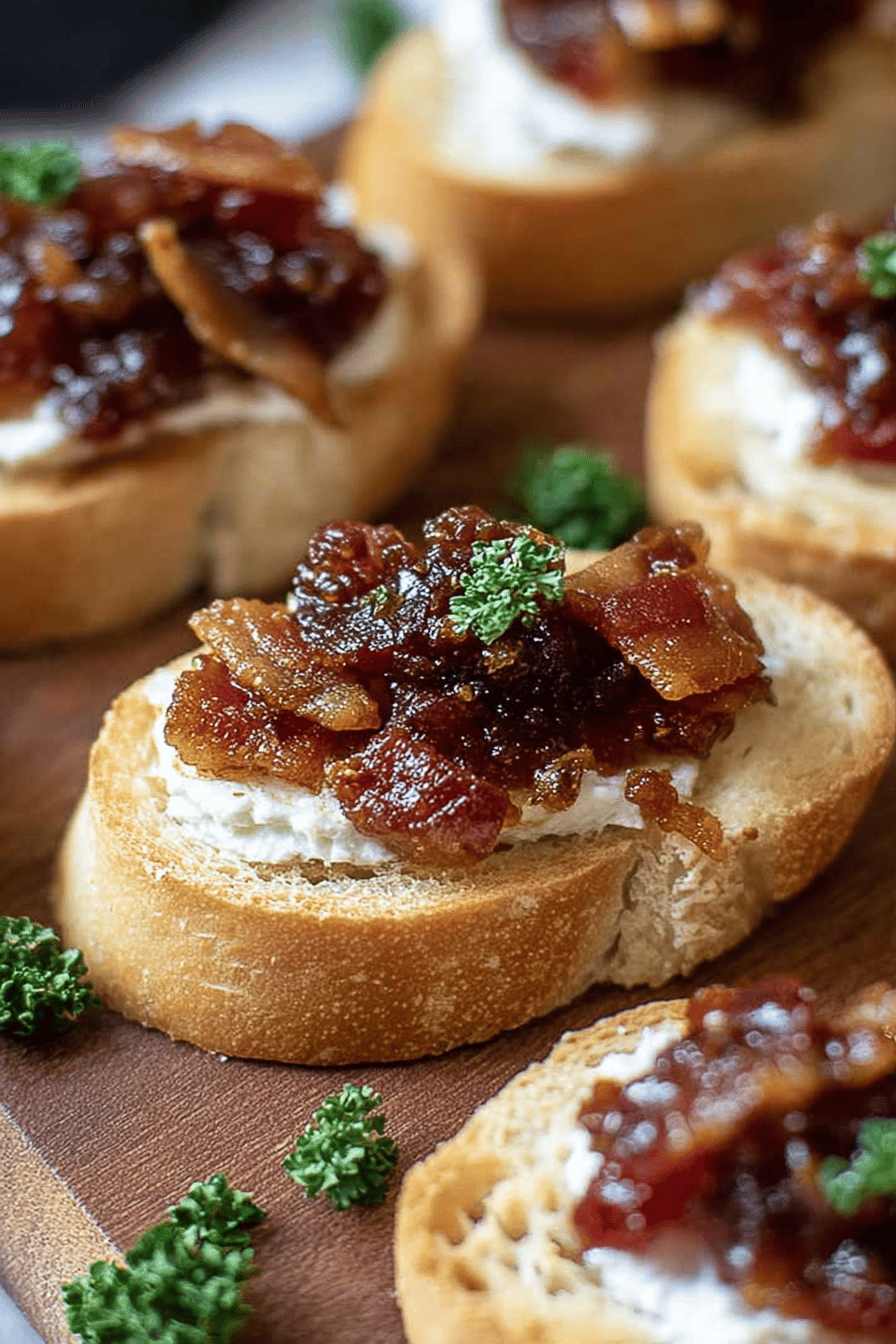 Bacon Jam Crostini Delight