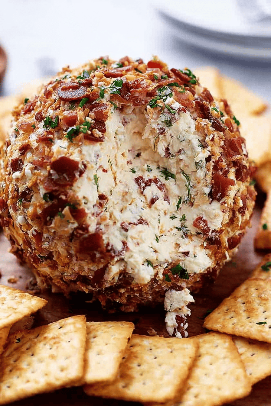 Bacon Ranch Cheddar Cheese Ball Delight