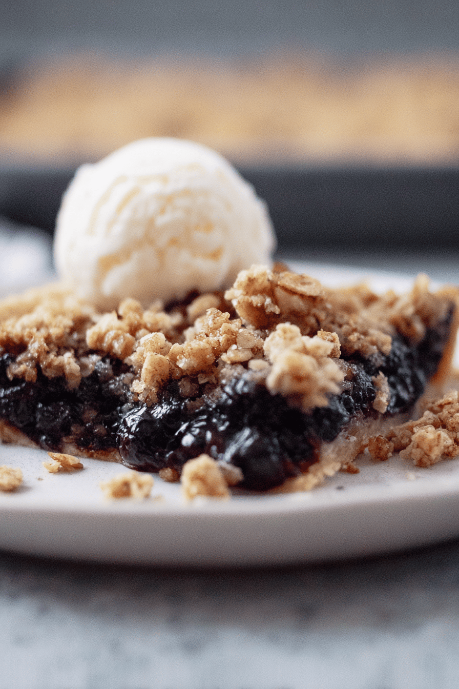 Blueberry Slab Pie with Oat Crumble Topping