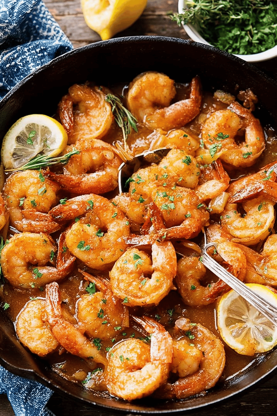 Buttery Cajun BBQ Shrimp New Orleans Style