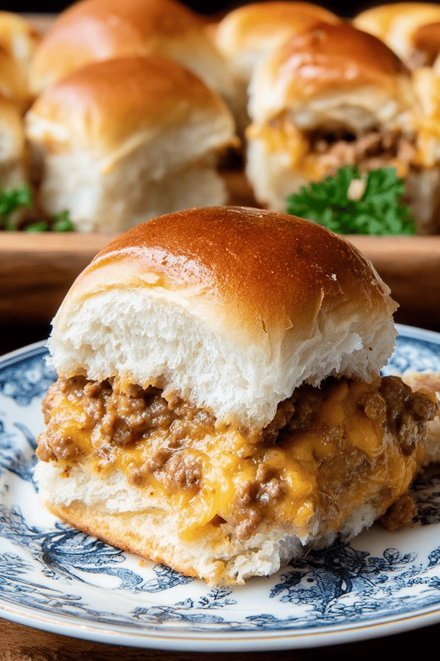Cheesy Beef & Sausage Hanky Panky Sliders