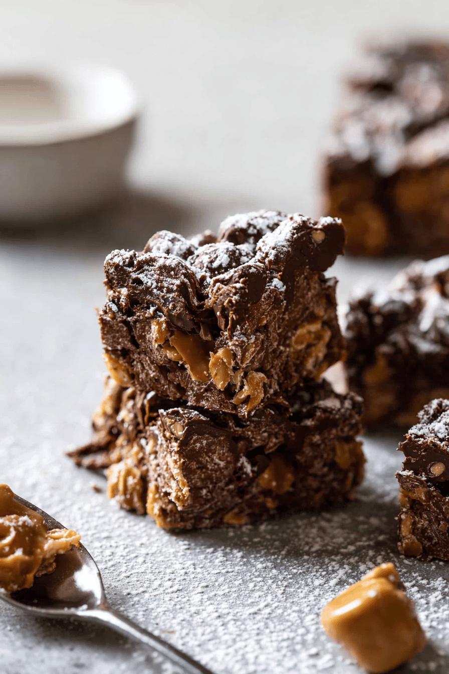 Chocolate Peanut Butter Muddy Buddy Bars