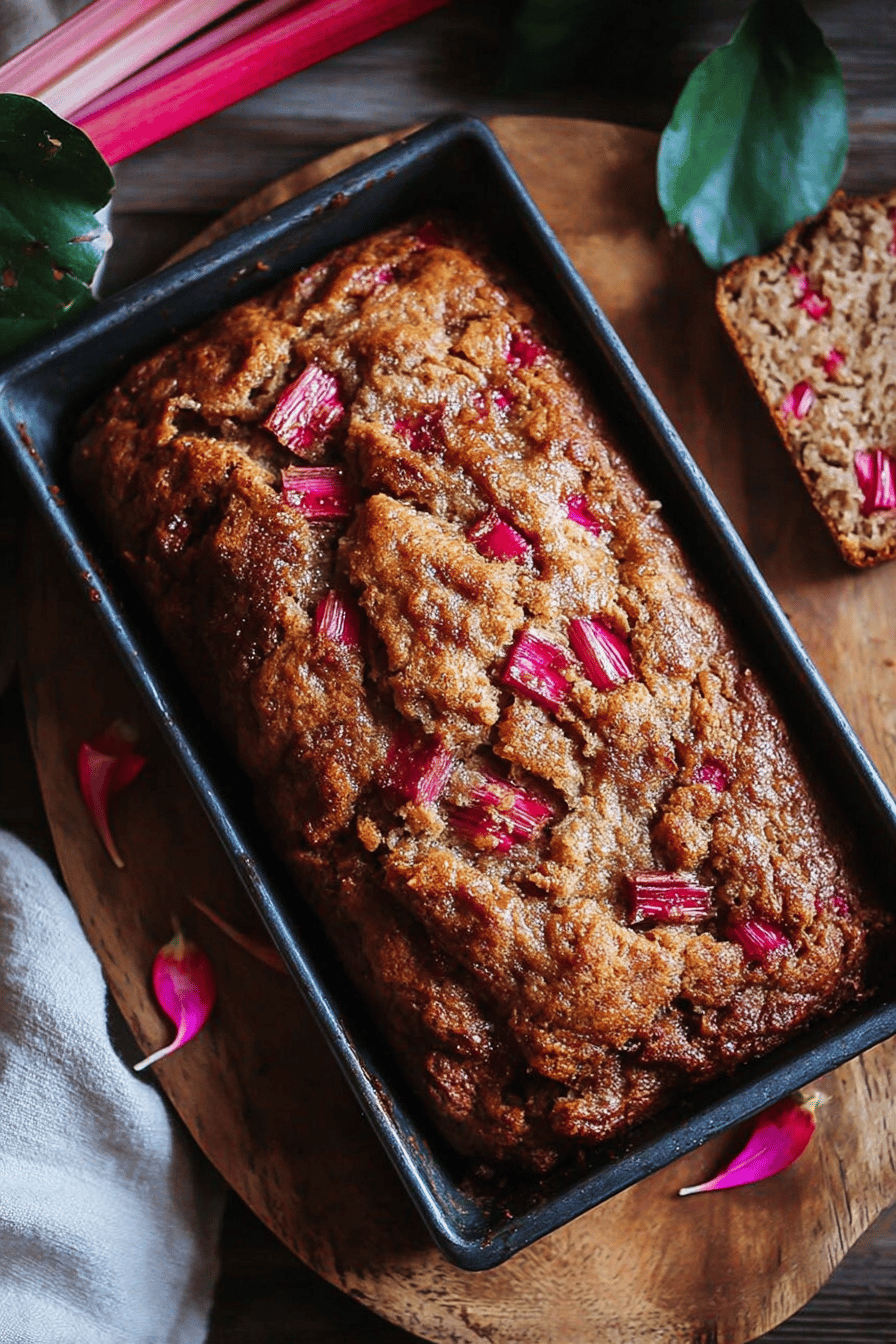 Cinnamon Rhubarb Loaf for Cozy Mornings