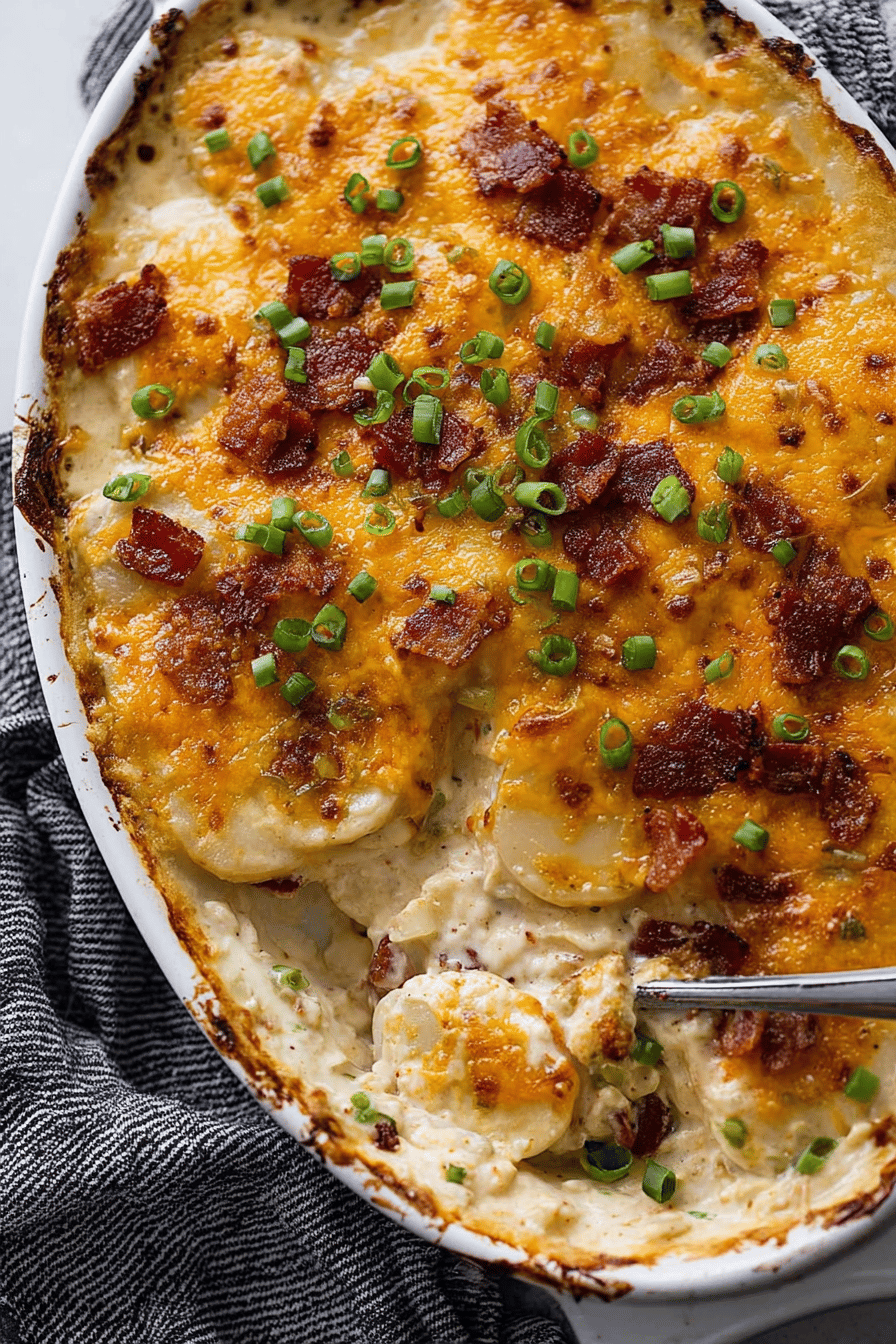 Creamy Bacon Cheese Scalloped Potatoes