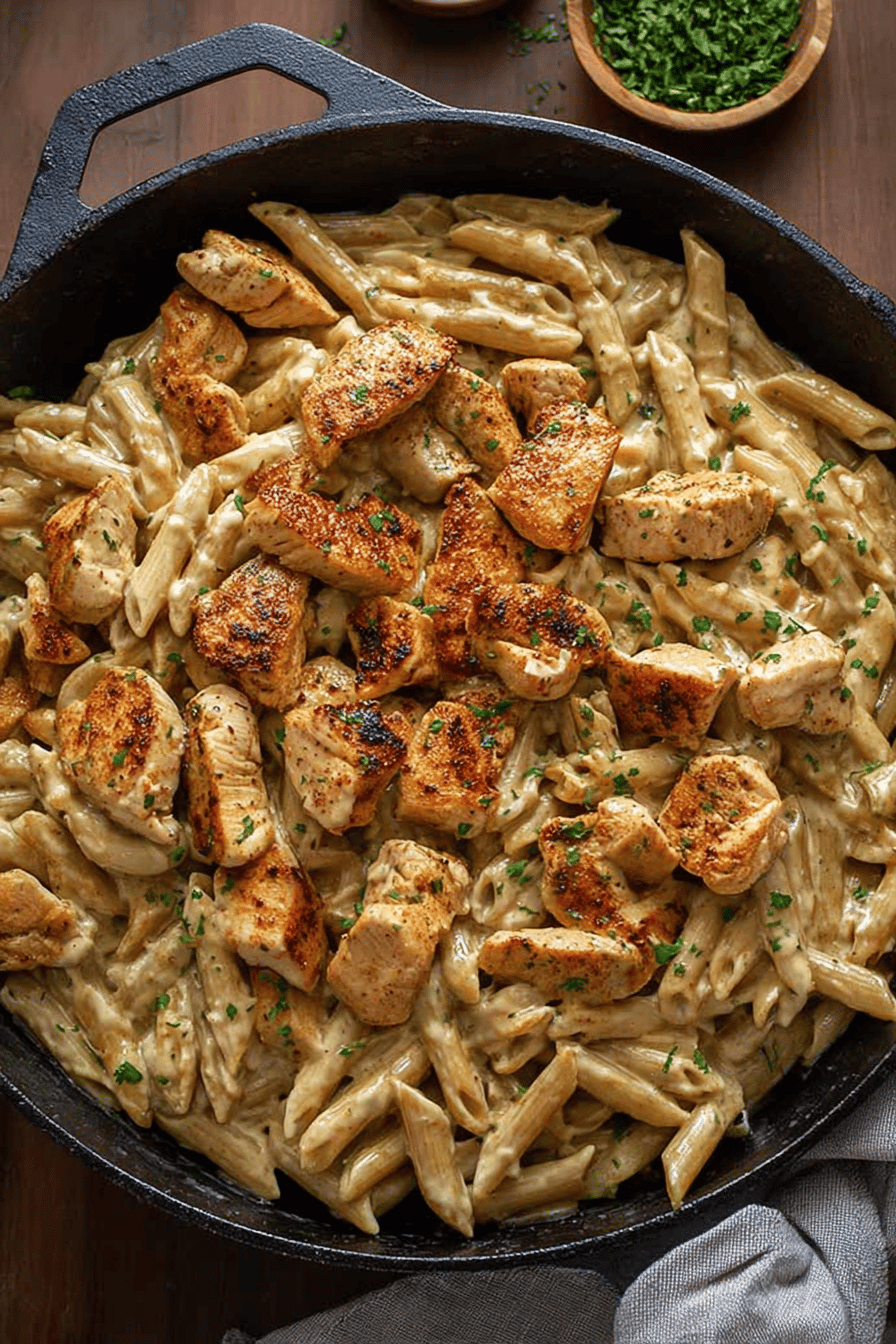 Creamy Cajun Ranch Chicken Pasta Dinner