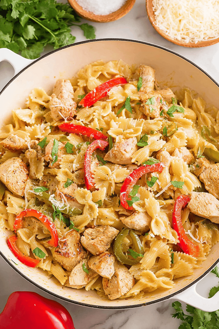 Creamy Chicken Fajita Pasta in 30 Minutes