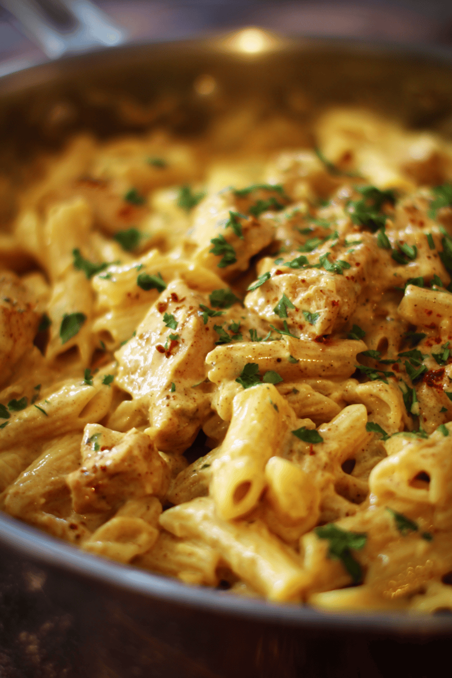 Creamy Cowboy Butter Chicken Pasta Delight