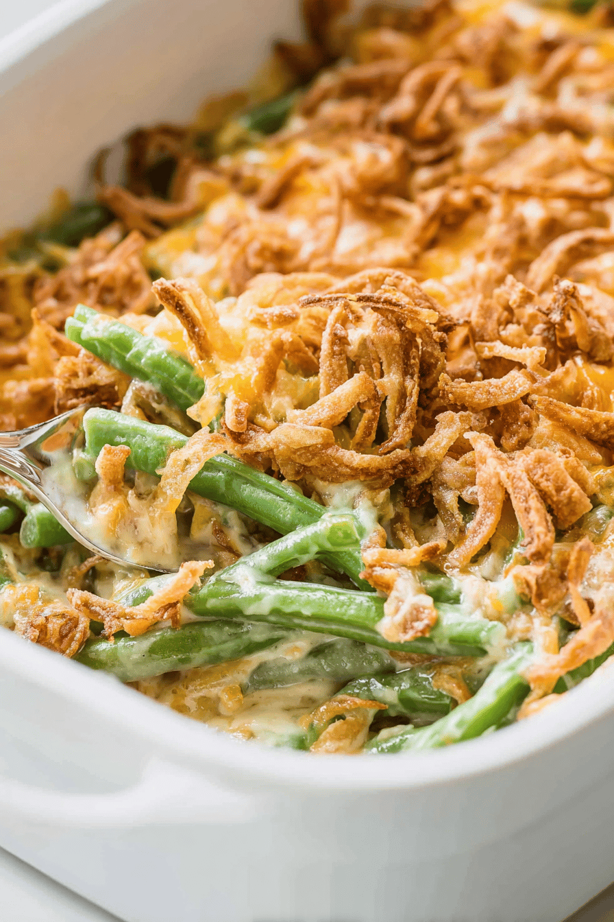 Creamy Fresh Green Bean Holiday Casserole