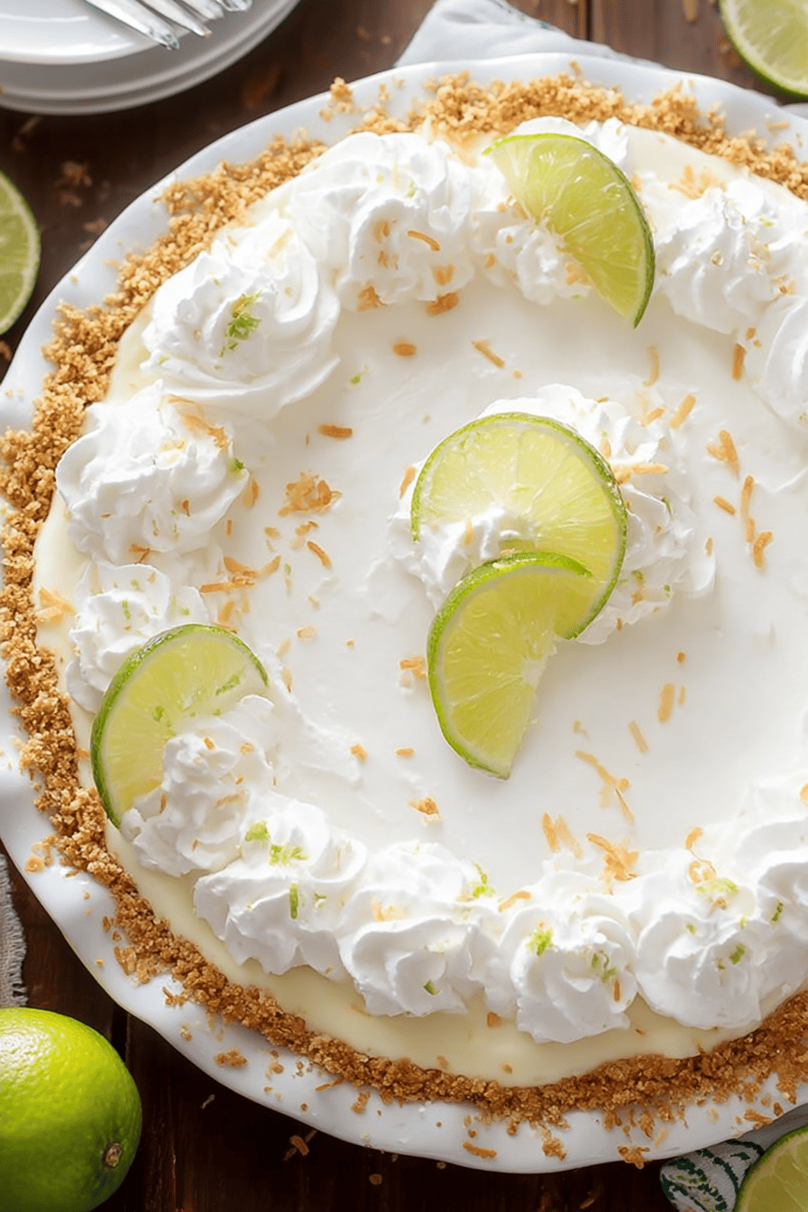 Creamy Key Lime Pie with Whipped Topping
