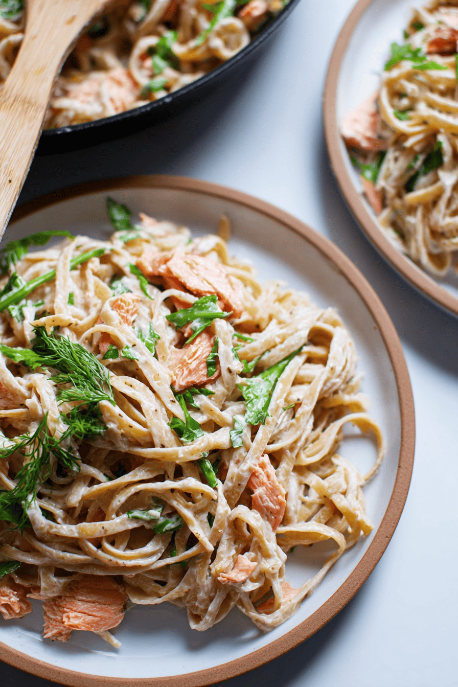 Creamy Lemon Salmon Pasta in 20 Minutes