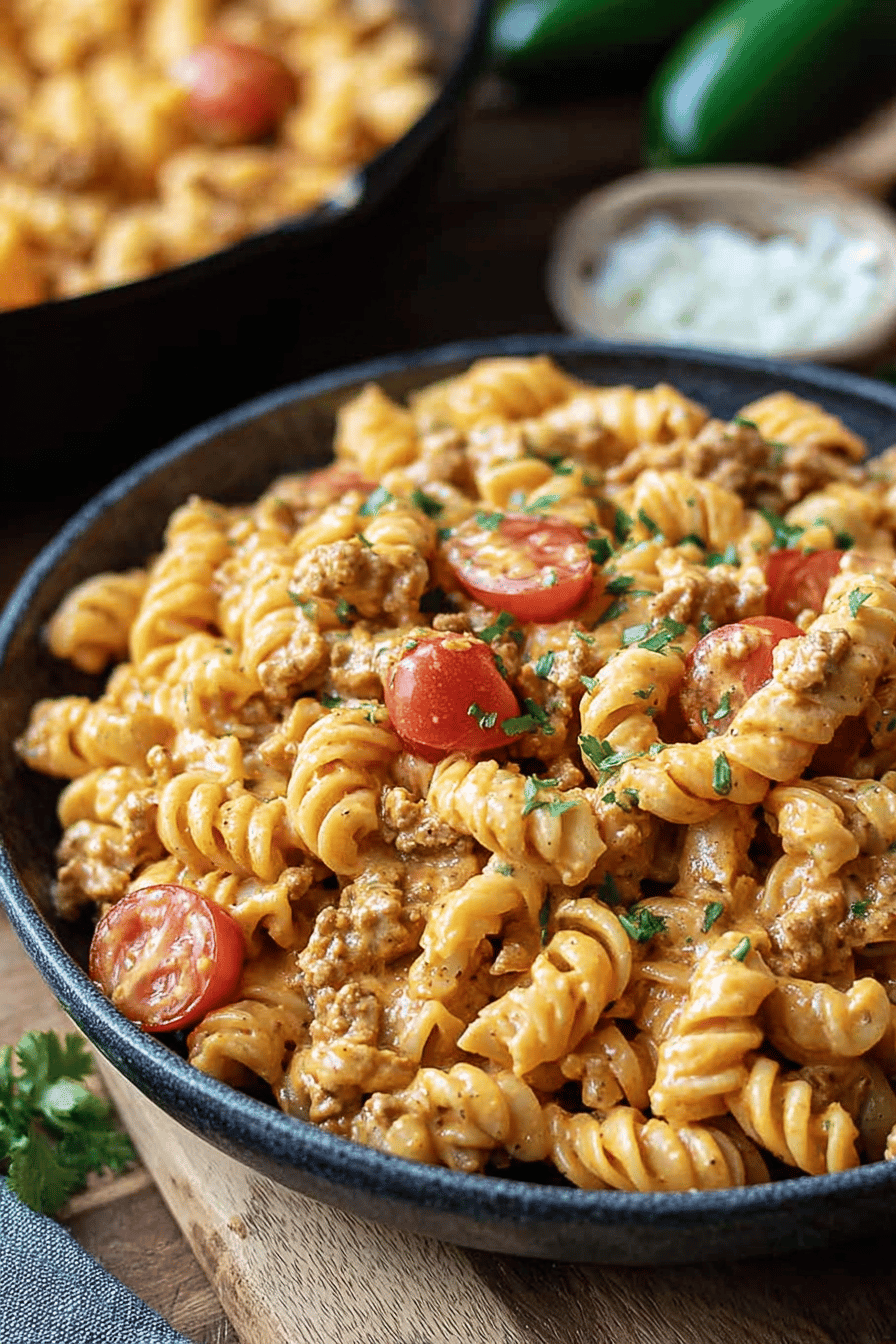 Creamy Rotel Pasta Fiesta for Tex-Mex Nights