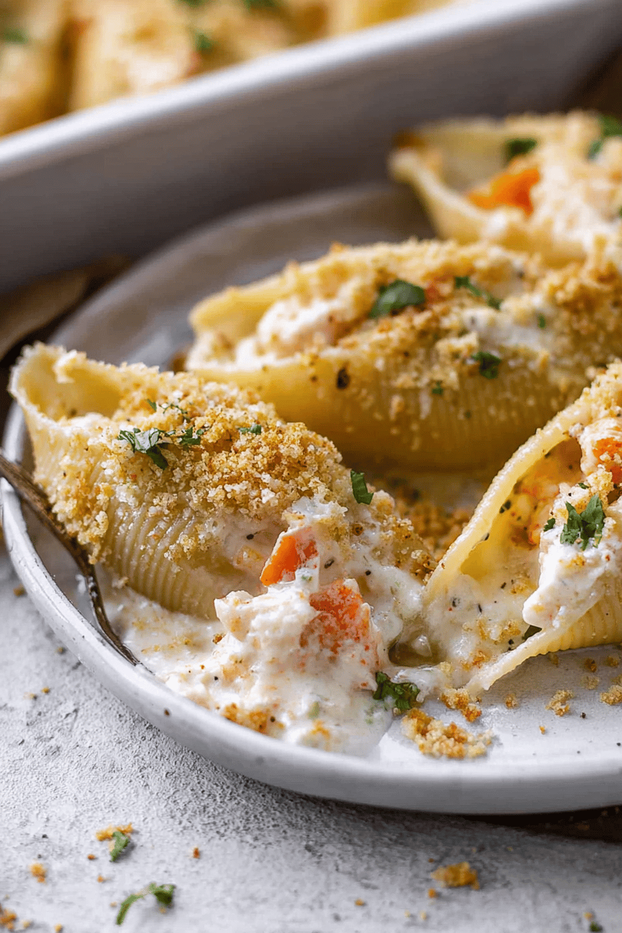 Creamy Seafood Stuffed Pasta Shells