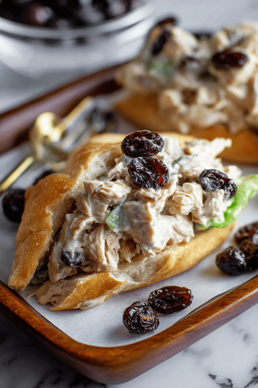 Creamy Tangy Chicken Salad with Dried Cherries