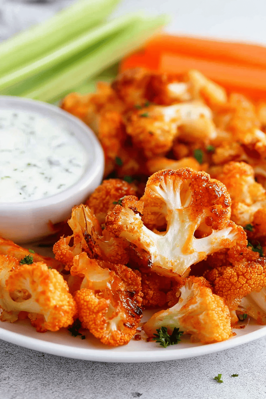 Crispy Baked Buffalo Cauliflower Bites