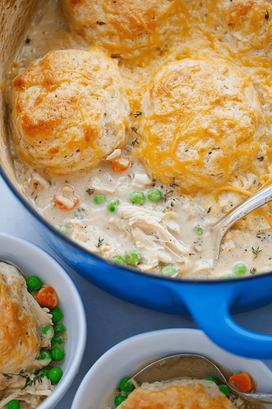 Dutch Oven Cheddar-Thyme Chicken Pot Pie