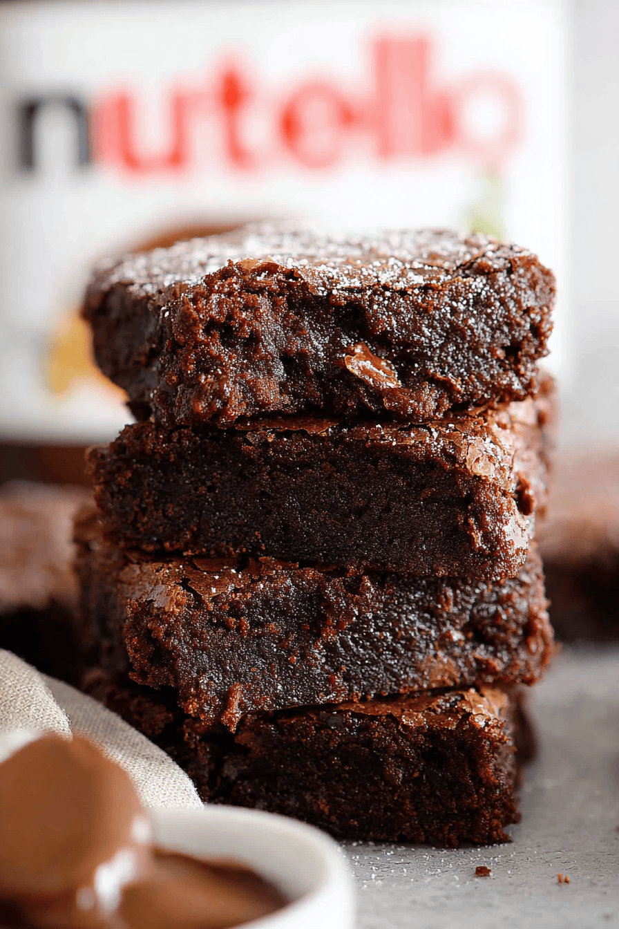 Easy 3-Ingredient Nutella Brownies