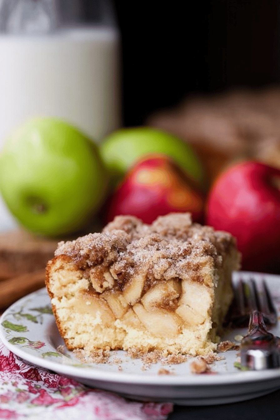 Easy Apple Coffee Cake with Cinnamon Topping