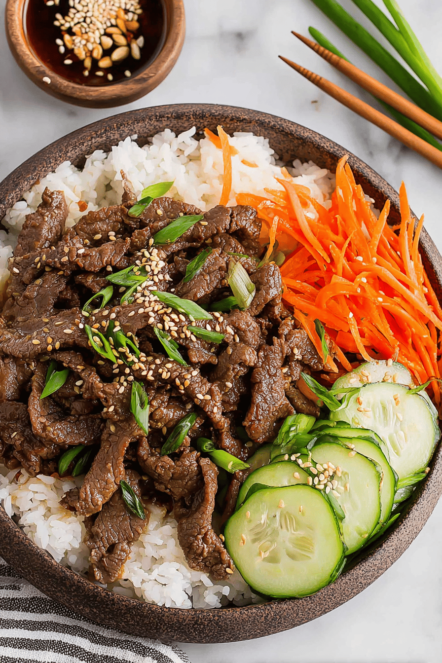 Easy Beef Bulgogi Rice Bowls