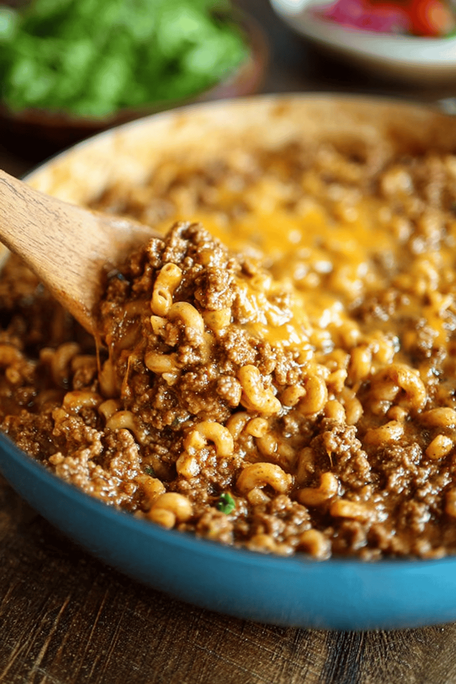 Easy Cheesy Hamburger Skillet Dinner