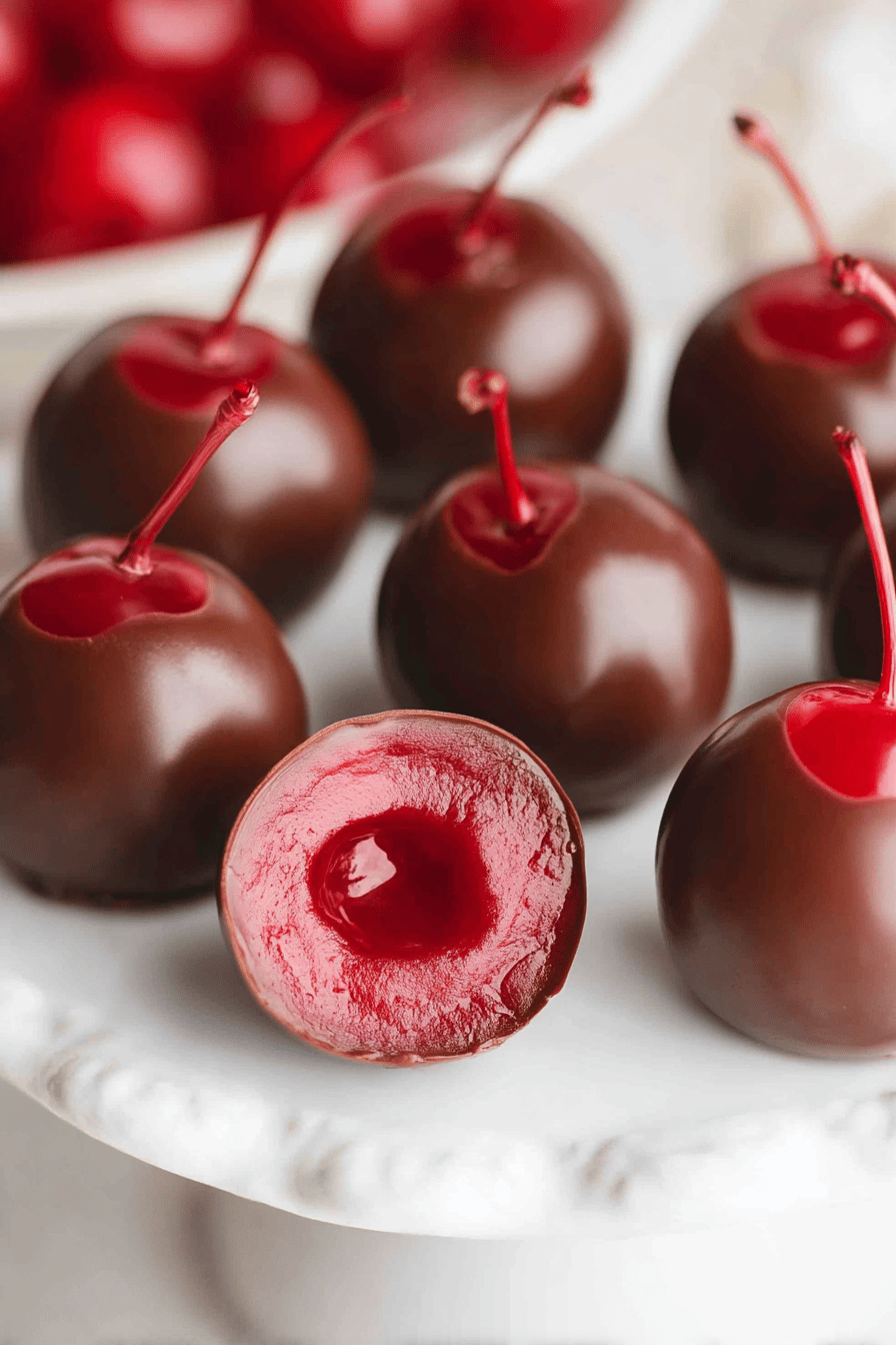 Easy Homemade Chocolate Cordial Cherries