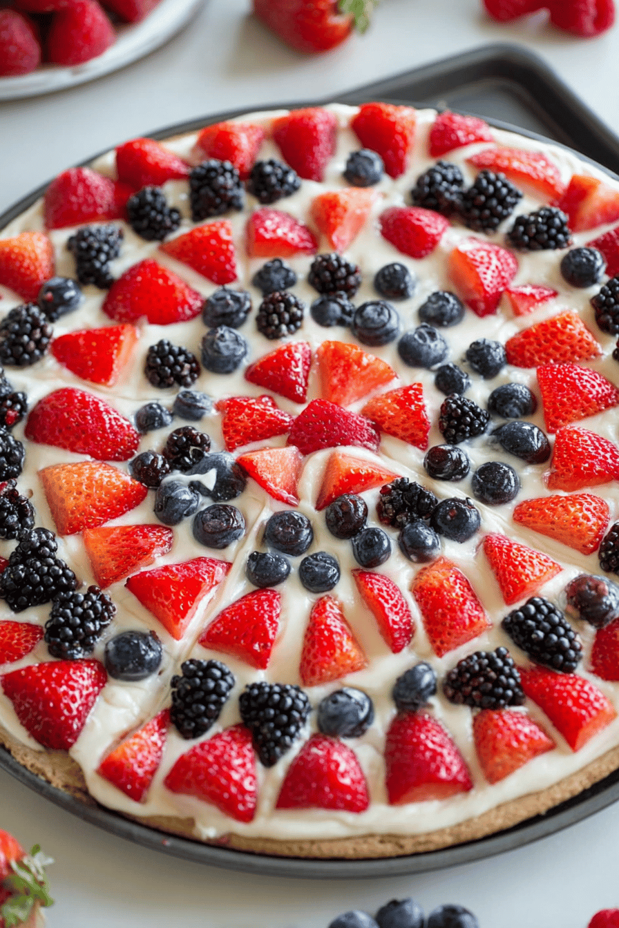 Easy Homemade Fruit Pizza with Cookie Crust