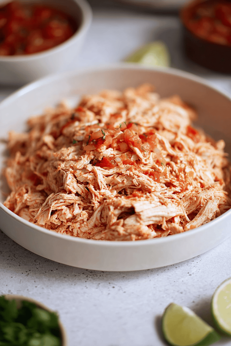 Easy Slow Cooker Salsa Chicken