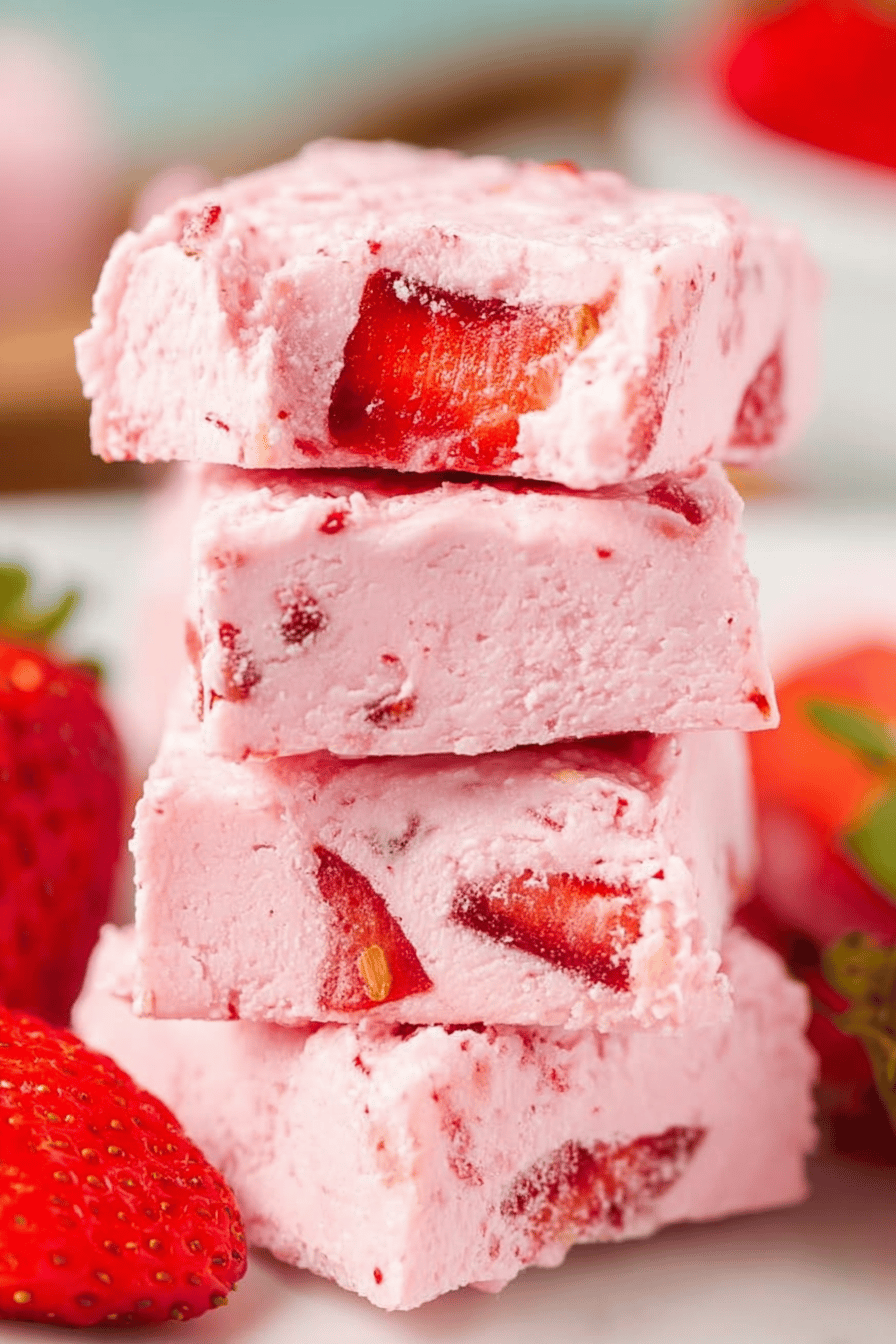 Easy Strawberry Fudge in Three Ingredients