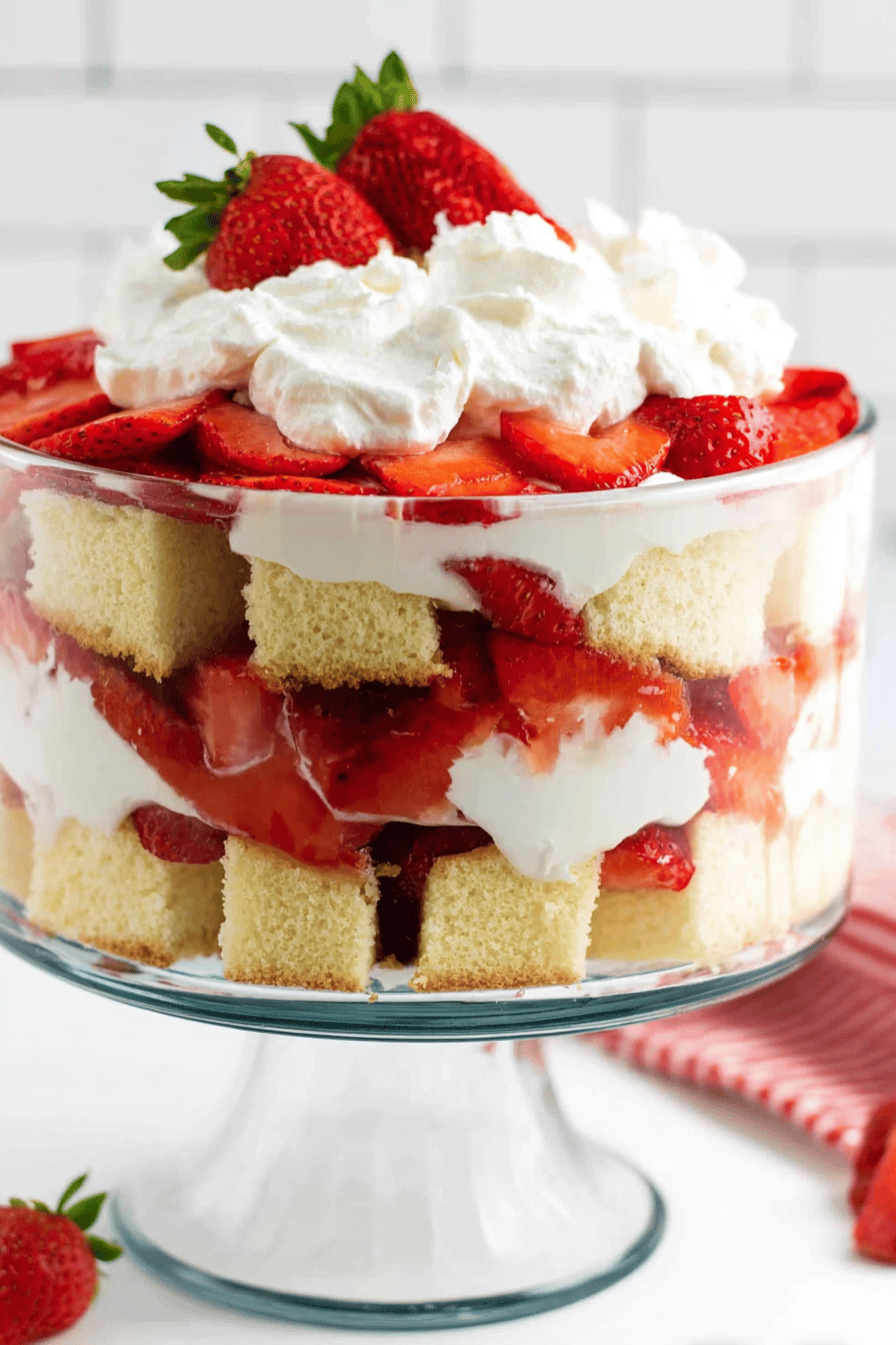 Easy Strawberry Shortcake Trifle for Summer