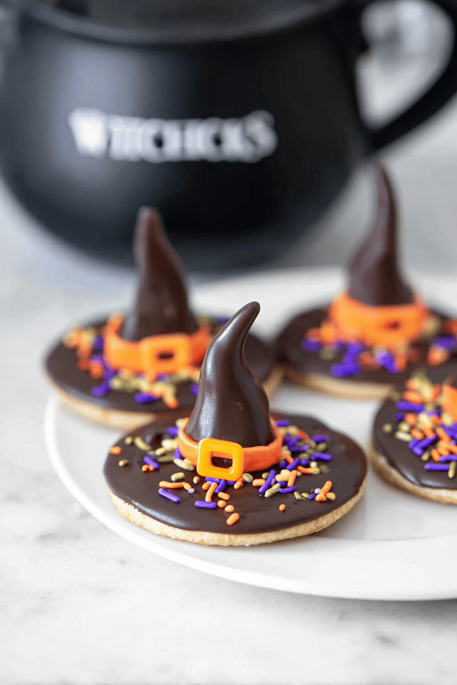 Easy Witch Hat Halloween Cookies for Kids