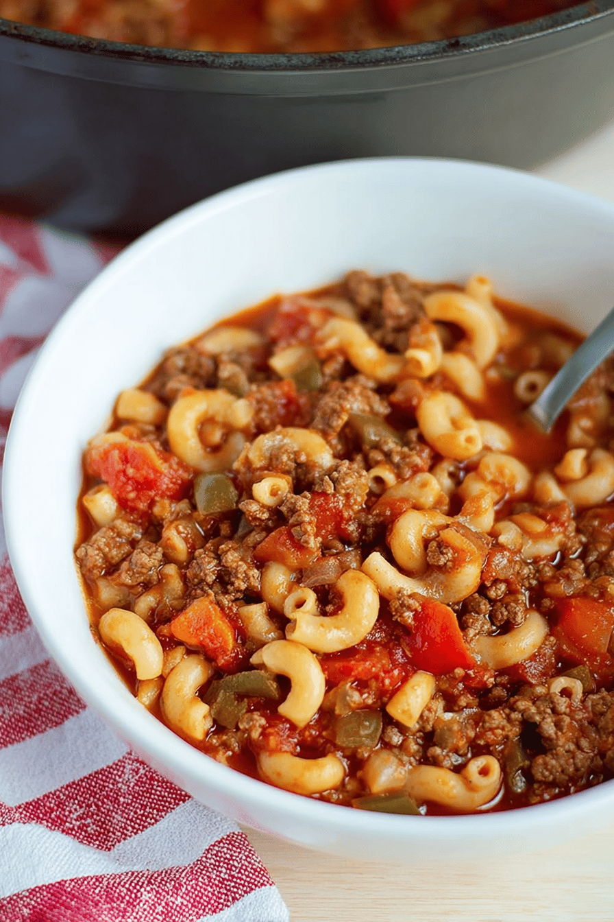 Hearty Homemade American Goulash Dinner