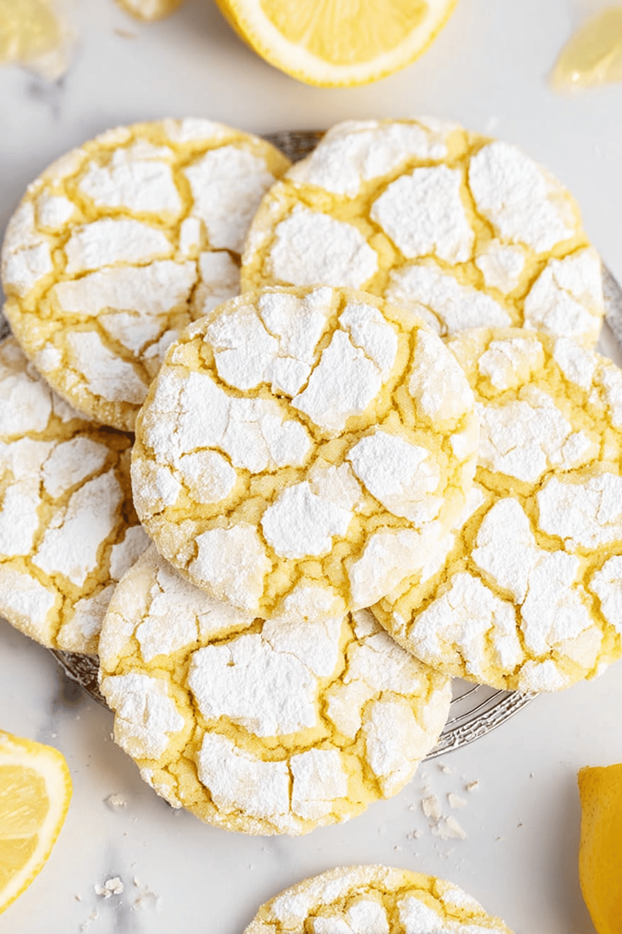 Lemon Crinkle Cookies Sweet Buttery Cracked Delight