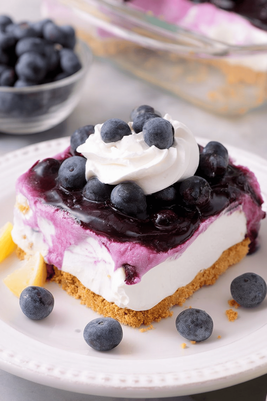 Lemony Blueberry No-Bake Delight