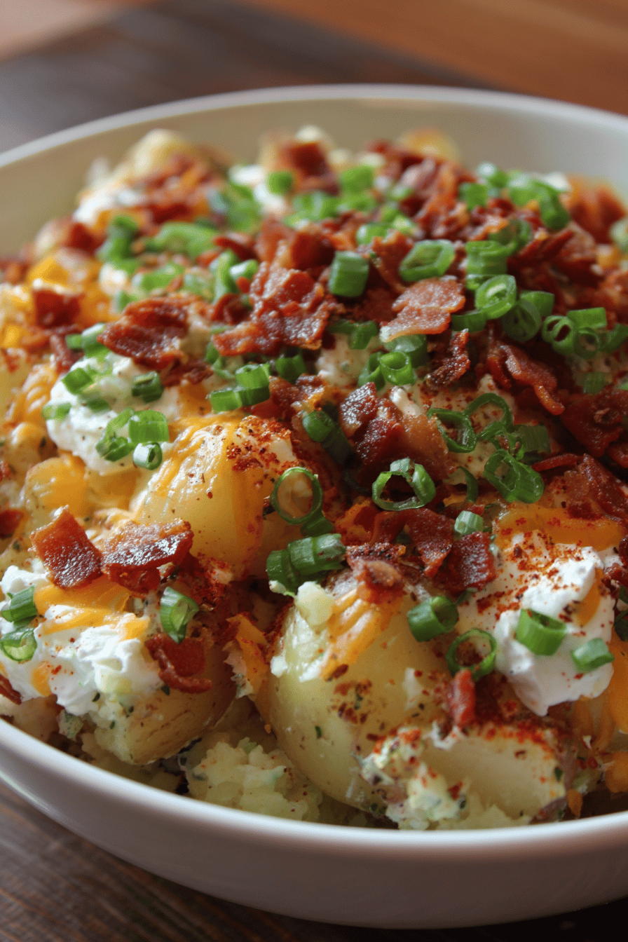 Loaded Baked Potato Salad for BBQs