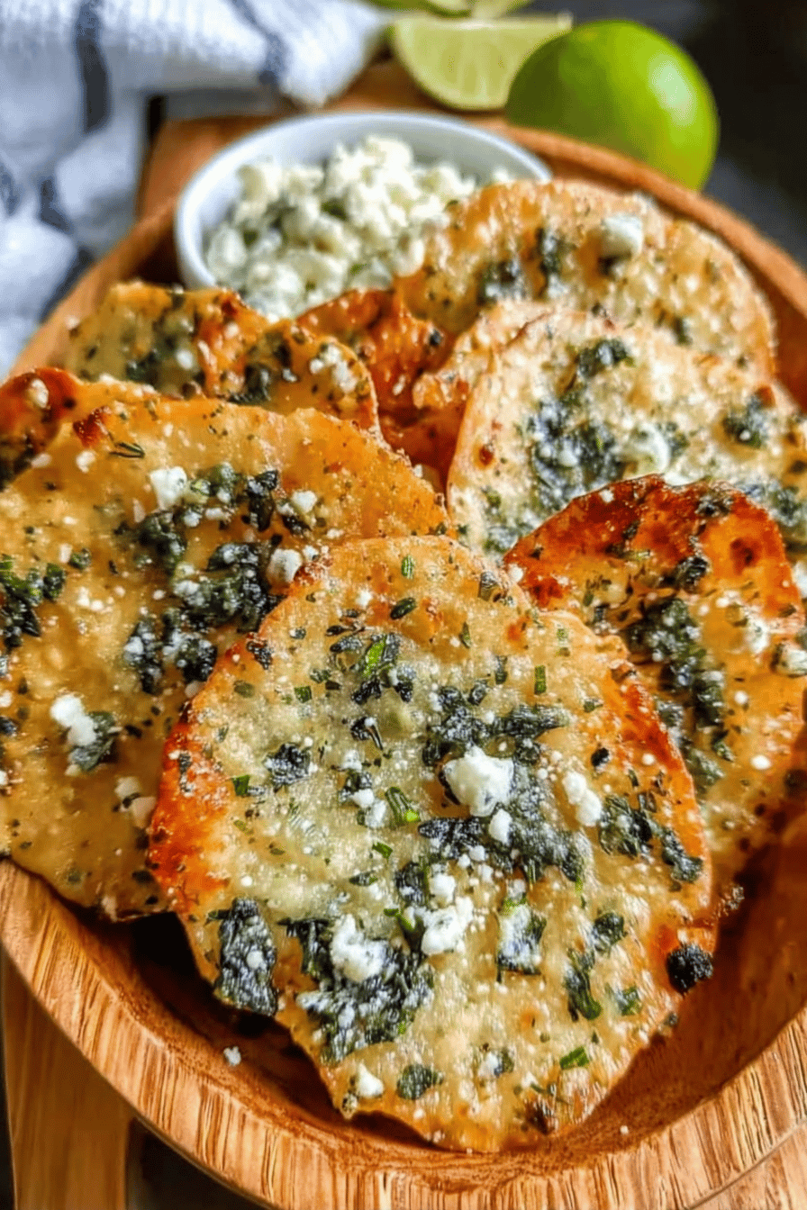 Mediterranean Spinach Feta Crisps Easy Appetizer