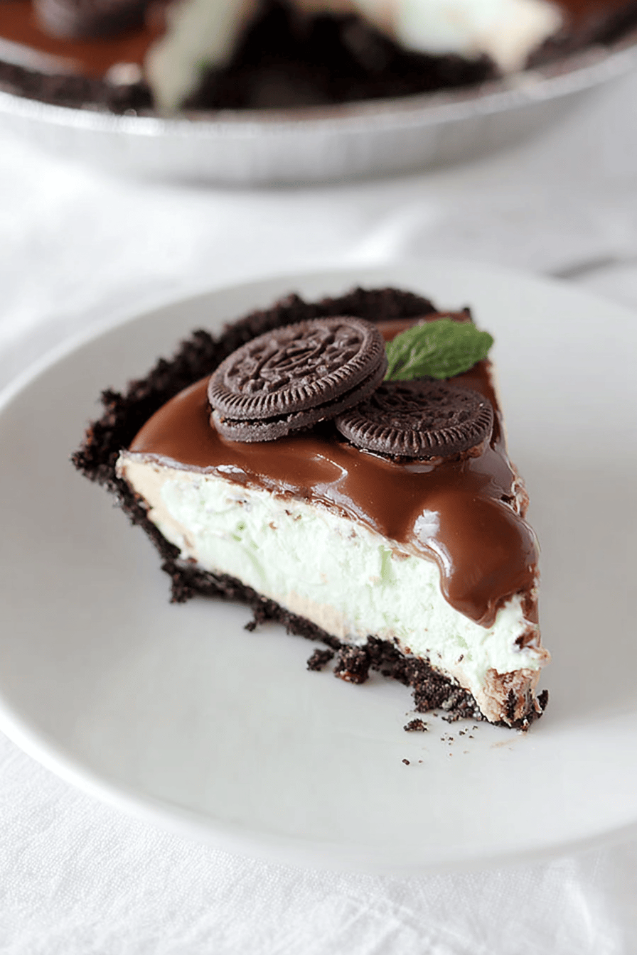 Mint Chocolate Ice Cream Grasshopper Pie