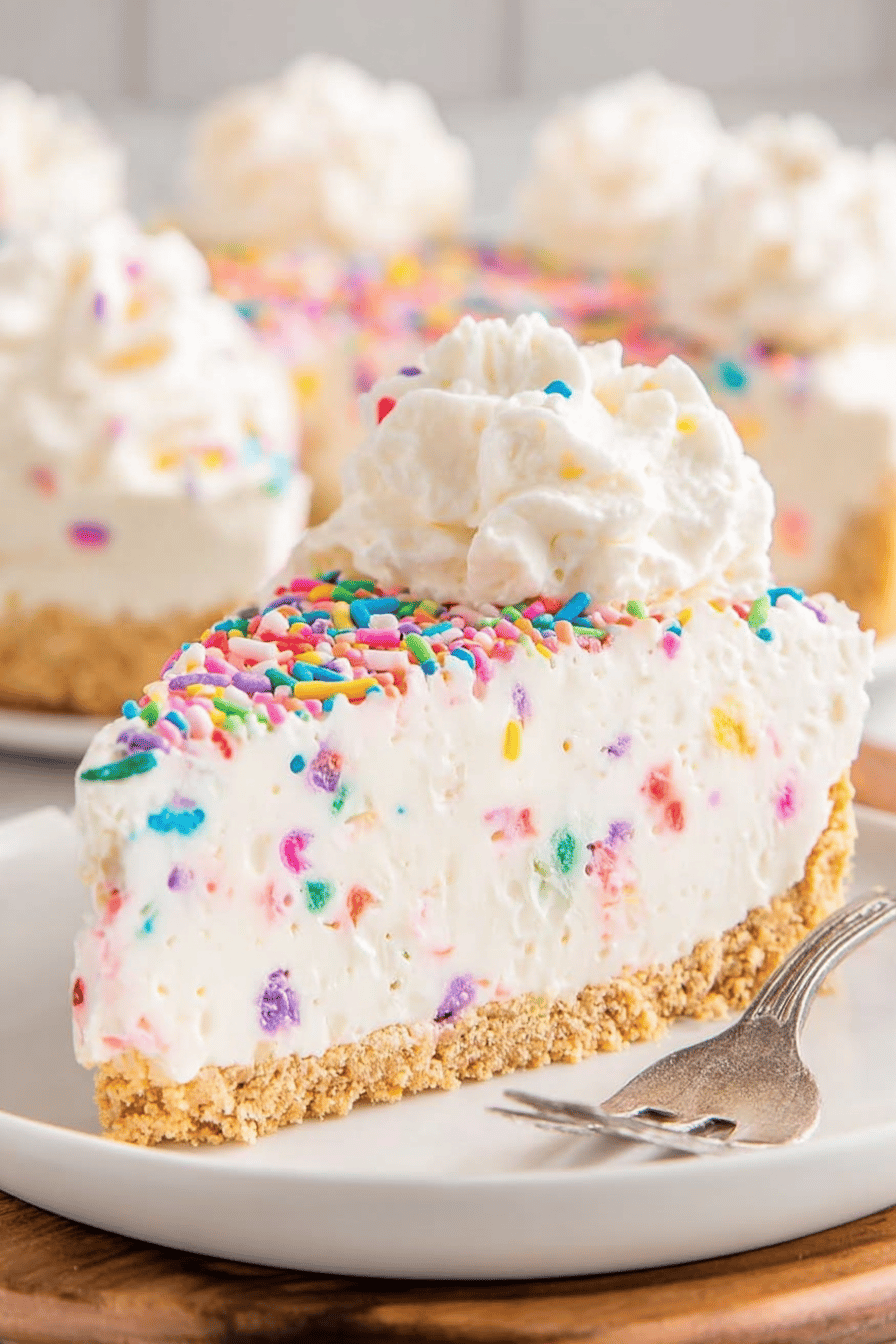 No-Bake Funfetti Cheesecake Delight