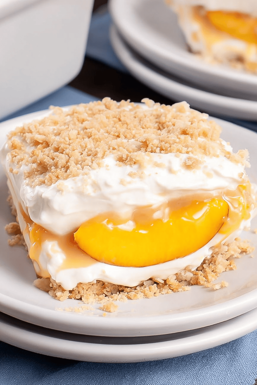 No-Bake Peach Yum Yum Delight