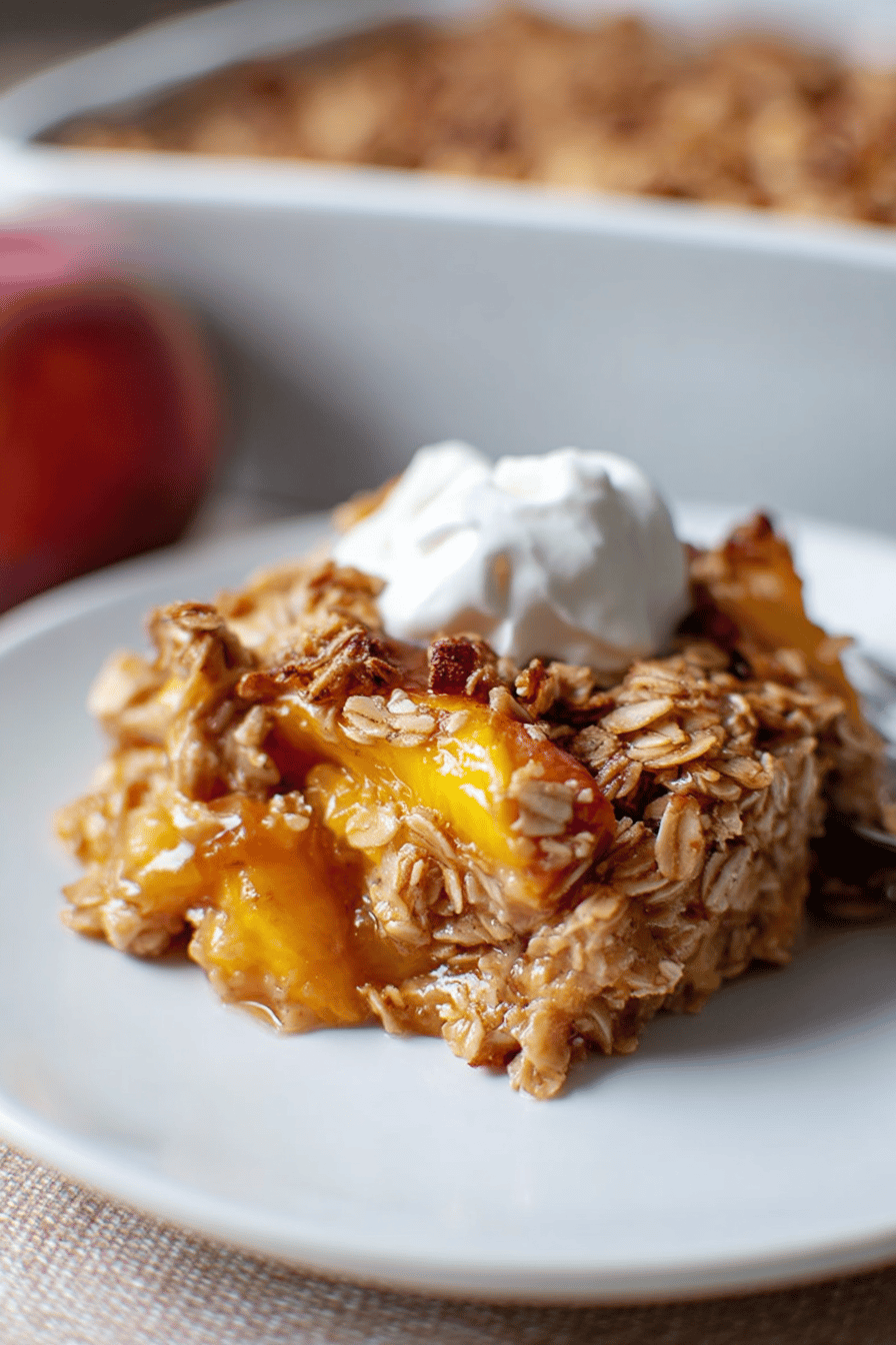 Peach-Packed Baked Oatmeal Delight